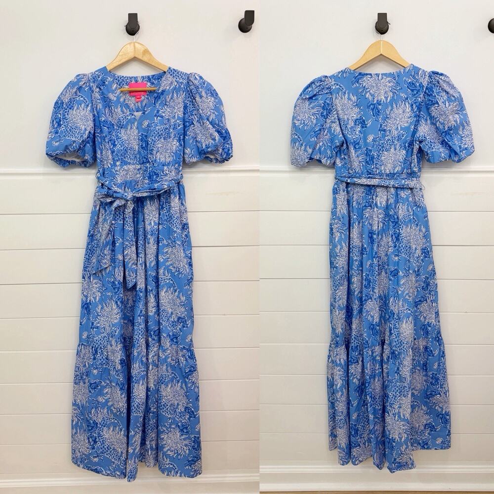 Women’s Lilly Pulitzer Ezralyn Maxi Dress Boca Blue 0/2 *read